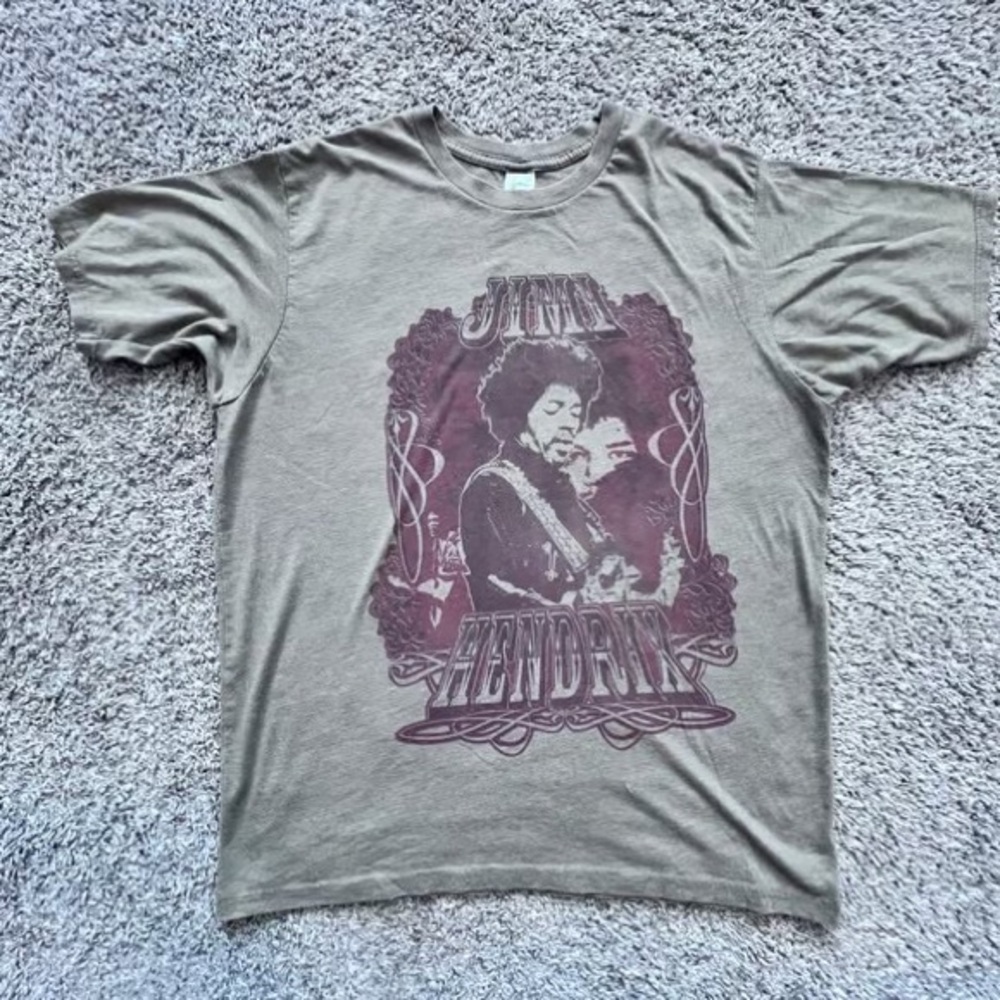 Jimi Hendrix Graphic T-Shirt - Gray
